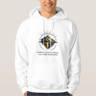 Clouds & Donner – Inspirierendes Sturm-Logo Hoodie