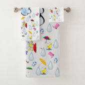 Clouds Ducks Rain Badezimmer Handtuchhalter Set (Insitu)