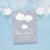 Clouds Family Paare Boy Blue Hearts Baby Dusche Einladung