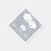 Clouds Family Paare Boy Blue Hearts Baby Dusche Serviette (Ecke)