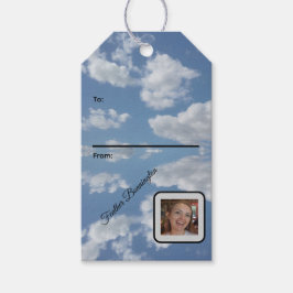 Clouds Gift Tags with Customized Name and Photo Geschenkanhänger