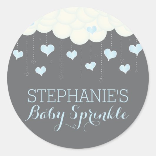 Clouds & Hearts Baby Sprinkle Boy Fevor Sticker (Vorderseite)