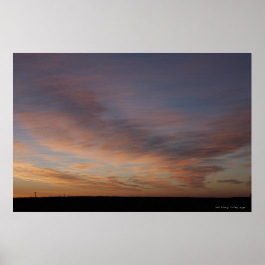 Clouds In An Orange Sky At Sunrise Poster (Vorne)