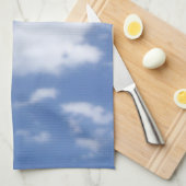 clouds in blue sky kitchen towel set geschirrtuch (Viertel Falte)