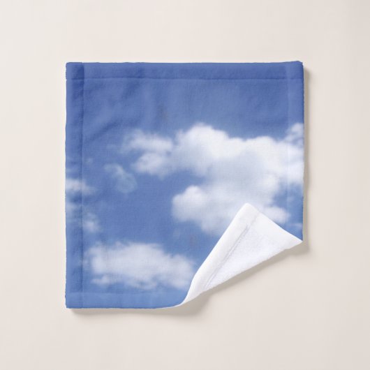 clouds in blue sky towel set (Waschlappen)