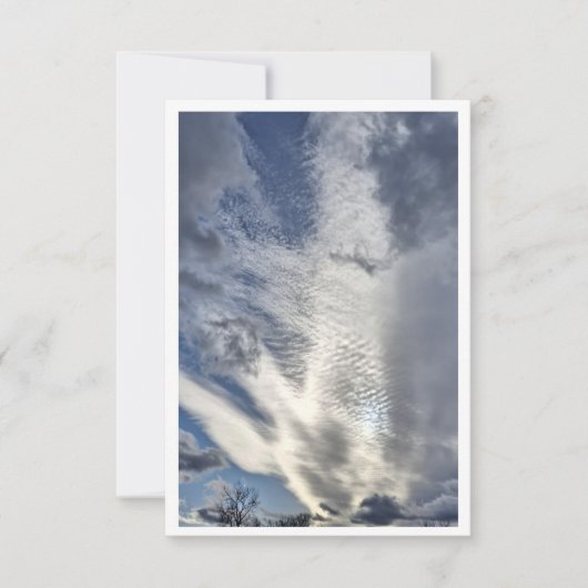 Clouds in January sky - Ducks vision Note Card Mitteilungskarte (Vorderseite)