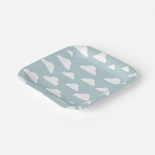 Clouds Kindergeburtstag Party Pappteller (Gewinkelt)