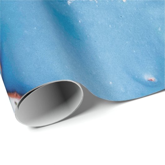 Clouds Macro. Himmelsfarbe und Weiße Farbsteine. T Geschenkpapier (Rolleneckpunkt)