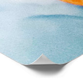 Clouds Macro. Himmelsfarbe und Weiße Farbsteine. T Poster (Ecke)