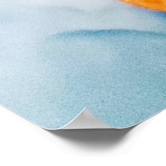 Clouds Macro. Himmelsfarbe und Weiße Farbsteine. T Poster (Ecke)