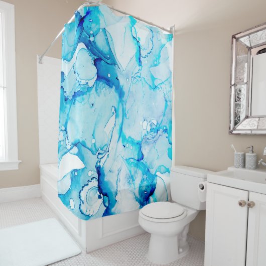 Clouds Macro. Saphirin und Weiß Farbpunkte. Oc Duschvorhang (Beispiel)