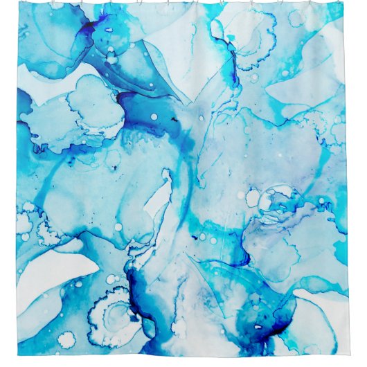 Clouds Macro. Saphirin und Weiß Farbpunkte. Oc Duschvorhang (Vorderseite)