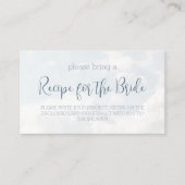 Clouds Moderne Elegantes Brautparty Rezept Begleitkarte (Vorderseite)