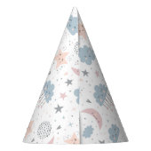 Clouds Moon Starry Sky Baby Dusche Partyhütchen (Rückseite)