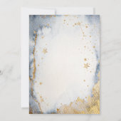 Clouds Moon,Stars Watercolor Baby Shower  Einladung (Rückseite)