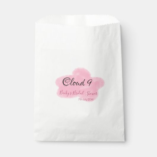 Clouds neun rote Pastell-Junggesellinnen-Abschied Geschenktütchen (Vorderseite)