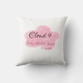 Clouds neun rote Pastell-Junggesellinnenabschied N Kissen (Rückseite)