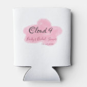 Clouds nine red pastel bridal shower namedate dosenkühler (Rückseite)