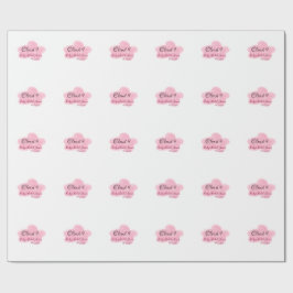 Clouds nine red pastel bridal shower namedate geschenkpapier