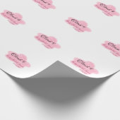 Clouds nine red pastel bridal shower namedate geschenkpapier (Ecke)