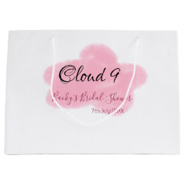 Clouds nine red pastel bridal shower namedate große geschenktüte