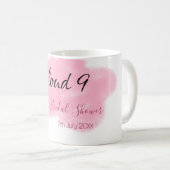 Clouds nine red pastel bridal shower namedate kaffeetasse (VorderseiteRechts)