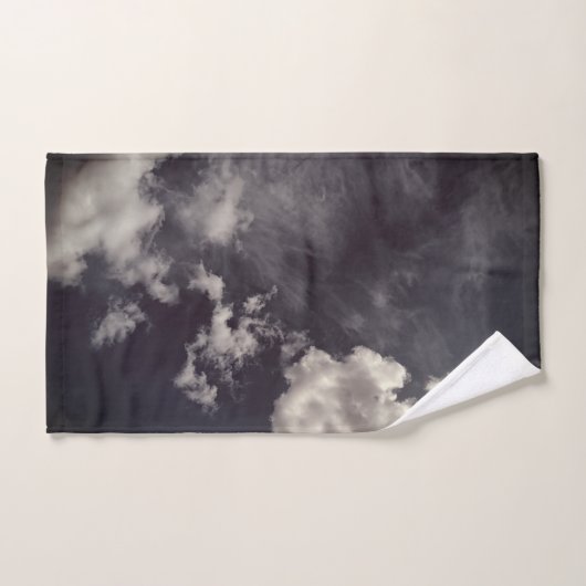 Clouds, on dark blue background handtuch (Handtuch)