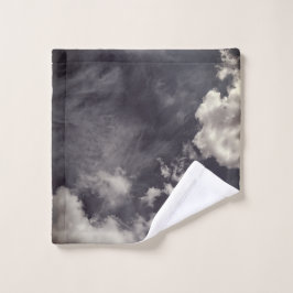 Clouds , on dark blue waschlappen