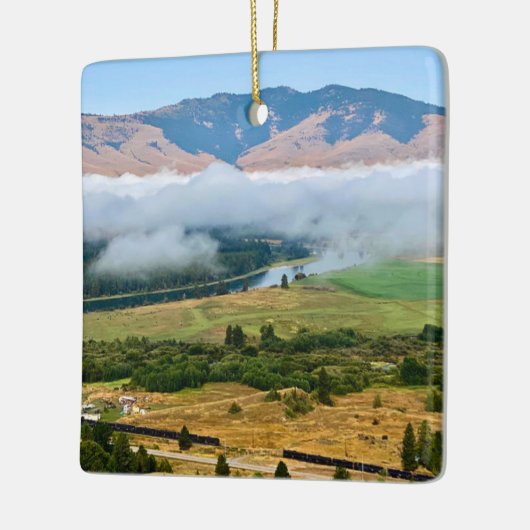 Clouds Over Flathead River Keramikornament (Links)