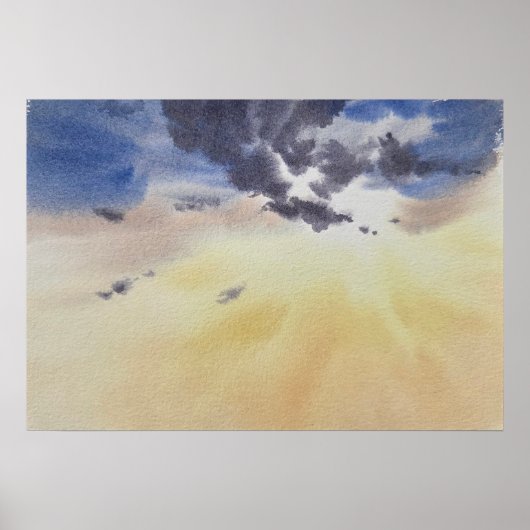 Clouds Painting in Watercolor Poster (Vorne)