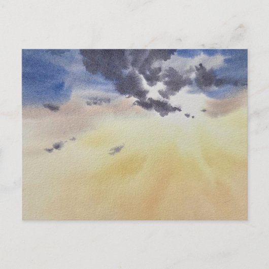 Clouds painting in watercolor  postkarte (Vorderseite)