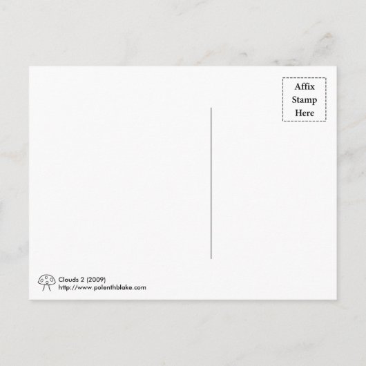 Clouds Postcard (Design 2) Postkarte (Rückseite)