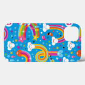 Clouds Rainbows rain drops heartern pattern Case-Mate iPhone Hülle (Rückseite (Horizontal))