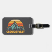 Clouds Rest Mountain Yosemite Retro Türkis Gepäckanhänger (Vorderseite horizontal)