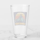Clouds Rest Mountain Yosemite Retro Türkis Glas (Rückseite)