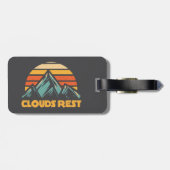 Clouds Rest Mountain Yosemite Retro Turquoise Gepäckanhänger (Rückseite horizontal)