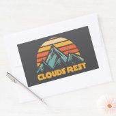 Clouds Rest Mountain Yosemite Retro Turquoise Rechteckiger Aufkleber (Umschlag)