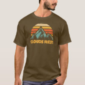Clouds Rest Mountain Yosemite Retro Turquoise T-Shirt (Vorderseite)