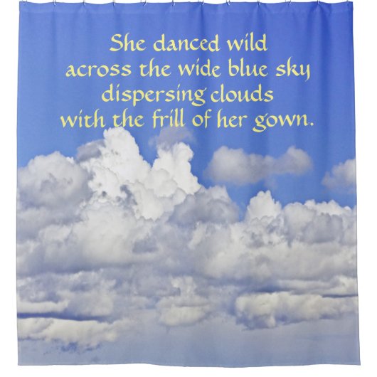 "CLOUDS" SHOWER CURTAIN DUSCHVORHANG (Vorderseite)