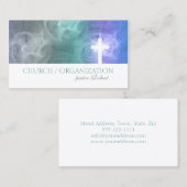 Clouds & Sky Lighted Cross Religious Business Card Visitenkarte (Vorne/Hinten)
