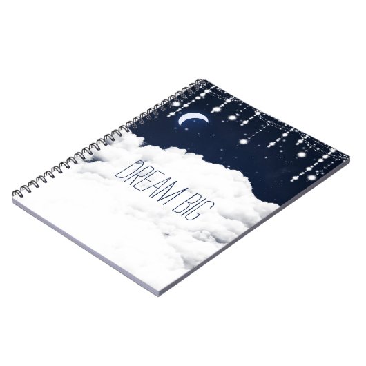 Clouds Starry Night Sky Dream Notizbuch Notizblock (Linke Seite)