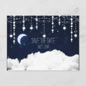 Clouds Starry Sky Celestial Save the Date Postcard Ankündigungspostkarte (Vorderseite)
