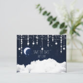 Clouds Starry Sky Celestial Save the Date Postcard Ankündigungspostkarte (Stehend Vorderseite)