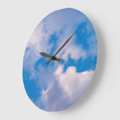 Clouds Wall Clock Große Wanduhr (Winkel)