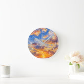 Clouds Wall Clock — Sky-Inspired Design Runde Wanduhr (Zuhause)