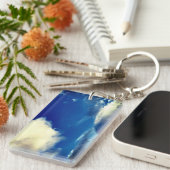 Clouds with Blue Sky Outdoor Photograph Schlüsselanhänger (Vorderseite rechts)