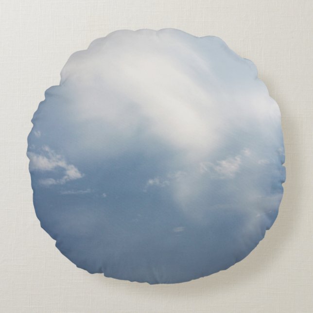 Cloudscape 3 rundes kissen (Vorderseite)