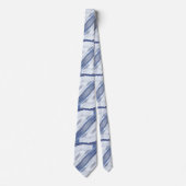 Cloudy Baby Blue Sky Abstraktes Muster Krawatte (Vorderseite)