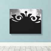 Cloudy Black Gate Leinwanddruck (Insitu (Holzboden))