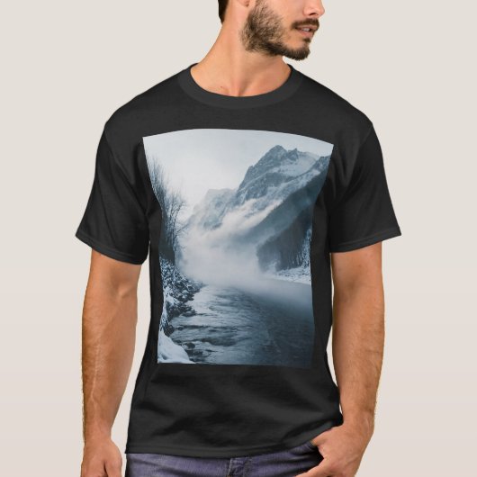 CLOUDY BLACK T SHIRT (Vorderseite)